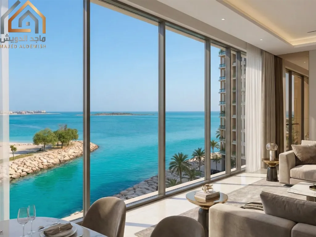 إطلالة الشقق على البحر